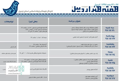 دومین دوره هفته هنر استان اردبیل برگزار می شود
