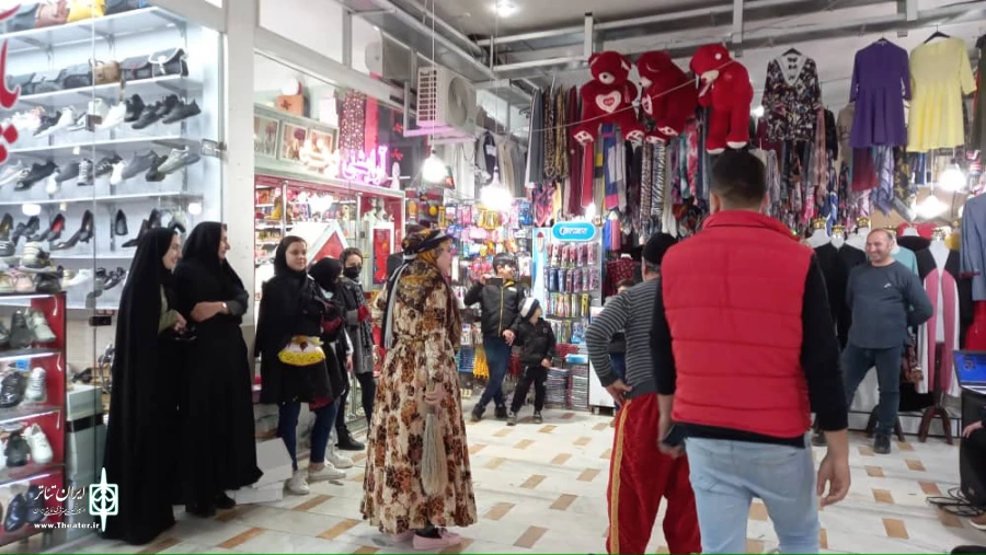 نمایش خیابانی «گویدن پیل یاغماز» در گرمی