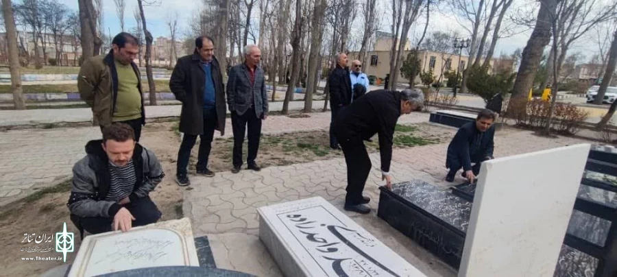 ادای احترام به شهدا و هنرمندان فقید در استان اردبیل